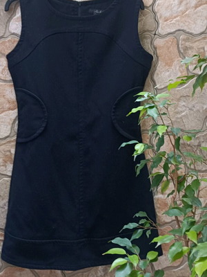 Zara mini dress alpha line winter fabric like new size large black