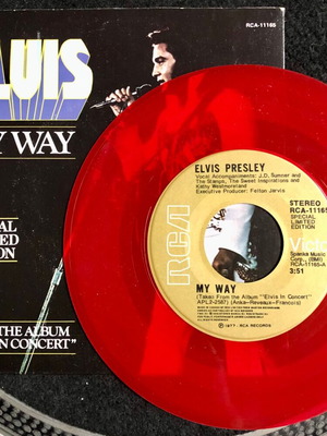 Elvis My Way 7" κόκκινο βινύλιο single, limited edition, σαν καινούργιο