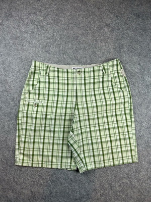 Columbia women's green plaid shorts used, size 12