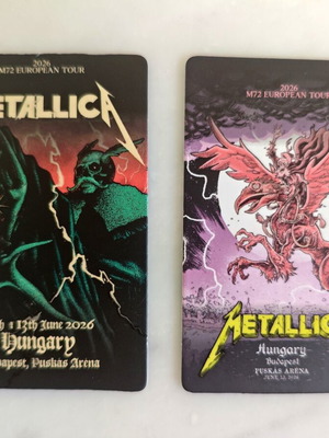 Metallica fancards Hungary 2 κάρτες καινούργιες