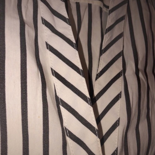 Zara striped sleeveless shirt like new, white and gray