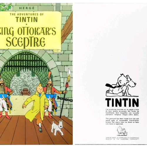 King Ottokar's Sceptre Tintin postcard like new