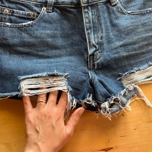 Pull&Bear denim shorts used, size S with cutouts