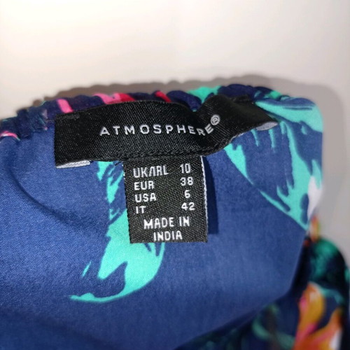 Summer onesie like new, blue with tropical flowers