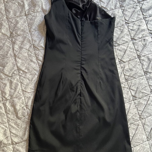 Satin women's dress like new, black, size L