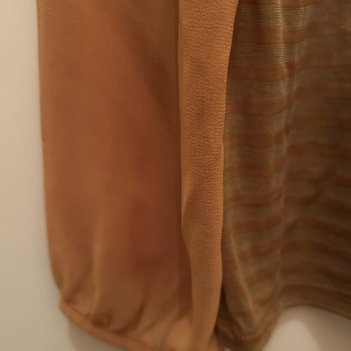 Sisley top long sleeve Small semi-transparent blouse like new