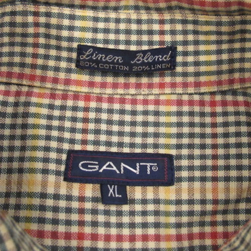 Gant men's shirt XL like new, cotton and linen, multicolor