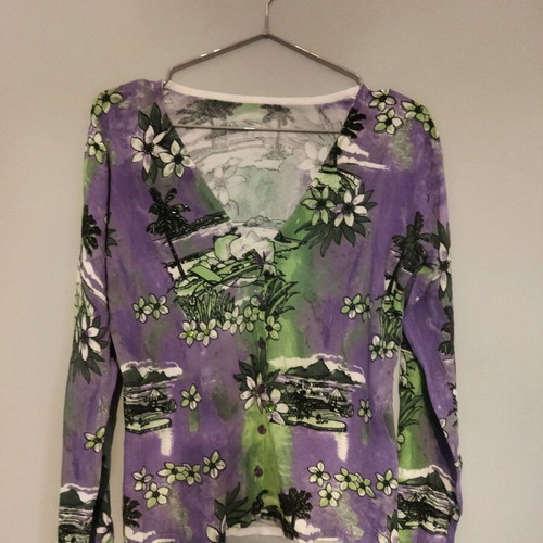 Set top-jacket like new, multicolored with beads