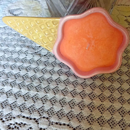 Handmade orange scented candle