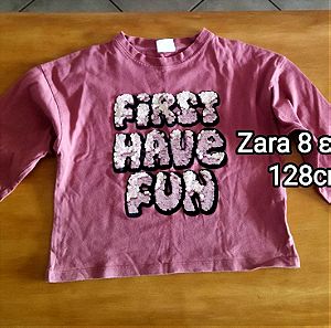 Zara 8 ετών μπλούζα για κορίτσι 128 cm