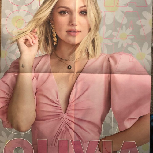 Olivia giant poster from j-14 magazine new, 4-page