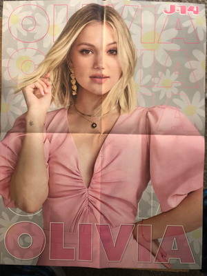 Olivia giant poster from j-14 magazine new, 4-page