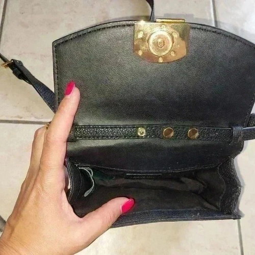 Ralph Lauren leather shoulder bag crossbody and waist, black