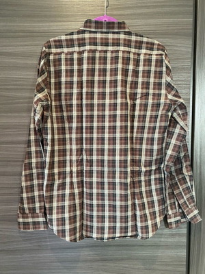 Blend checked shirt size M like new, brown and beige