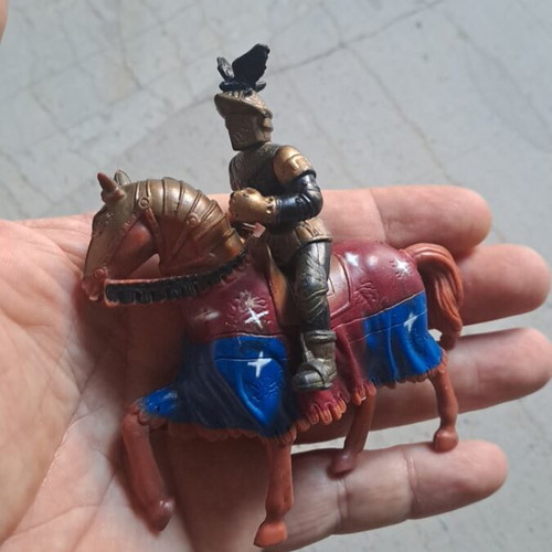 Collectible figure of horse and rider like new
