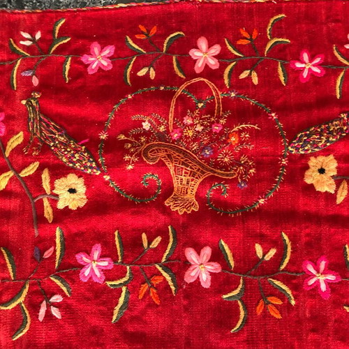 Cretan woven textile used with bird design