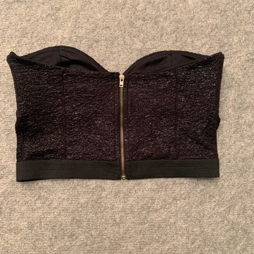 Benissimo Bustier with Lining Size S Like New Black