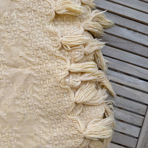 Vintage beige blanket 160x210cm used, set of 2