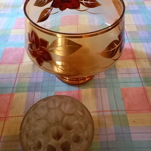 Vintage flower container used with flower base