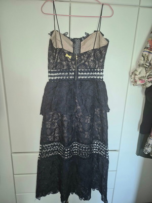 Lynne dress like new, blue, size 40 with lace and transparency