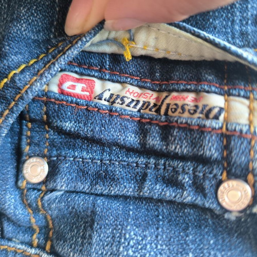 Diesel RAMF vintage jeans, low-rise flare, made in Italy