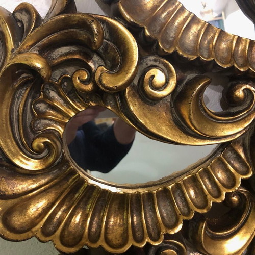Large decorative mirror new, terracotta, 70 cm