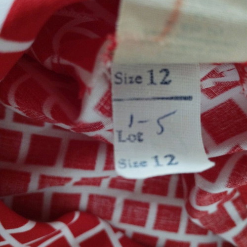 Vintage red ILGWU shirt with white print 1960s like new
