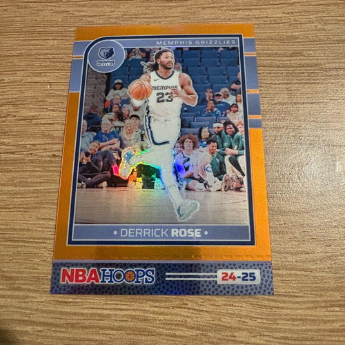 2024-25 Panini NBA Hoops Derrick Rose Orange Opti Chrome card new