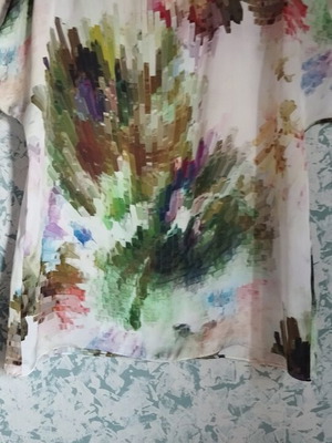 Topshop satin blouse, multicolour, size S/L