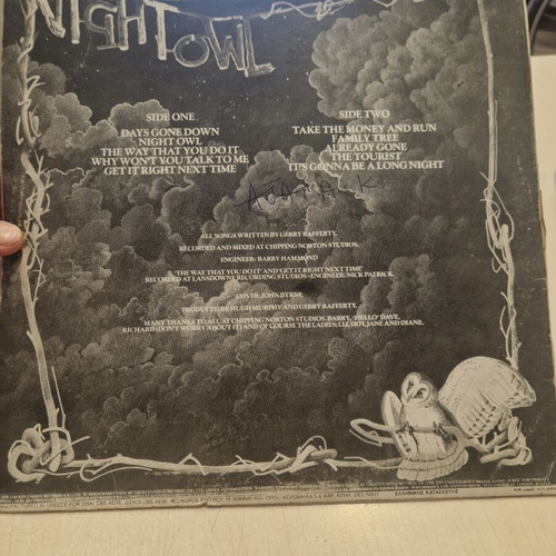 Night Owl βινύλιο LP μεταχειρισμένο, ελληνική κοπή 1979 από Gerry Rafferty