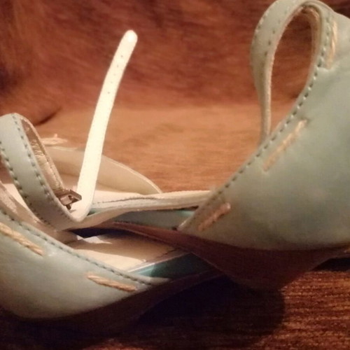 Zara women's turquoise ballerina shoes like new