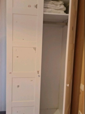 White two-door wardrobe used