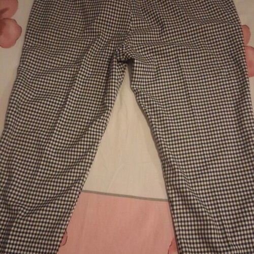 Zara Man Checked Pants size 42 new, black and white