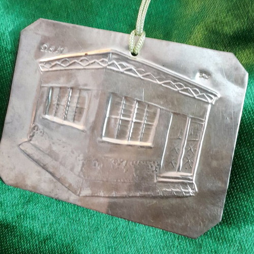 Silver amulet 925 used, house talisman