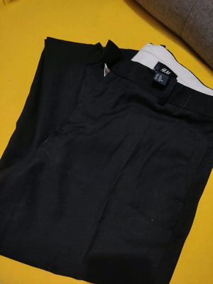 Men's slim fit pants size M (50) H&M like new black