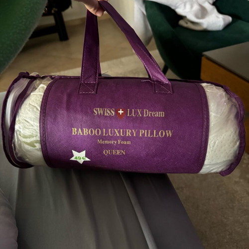 Swiss + Lux Dream Baboo Luxury Pillow memory foam Queen new