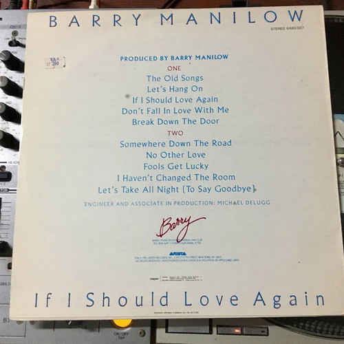 Barry Manilow If I Should Love Again vinyl LP used, pop