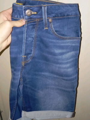 Jack & Jones men's denim shorts size small new blue