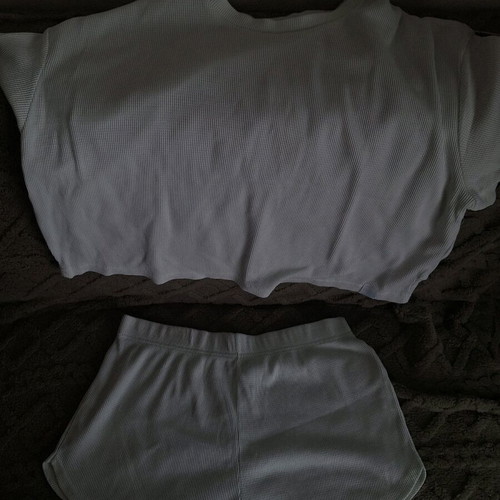 Set white t shirt and shorts new, size XL