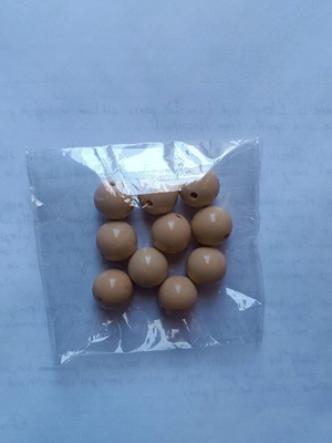 Large beads new, pack of 10 pieces, 2 cm