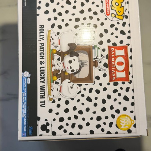 Funko Moment Movies 101 Dalmatians Rolly, Patch & Lucky with TV like new