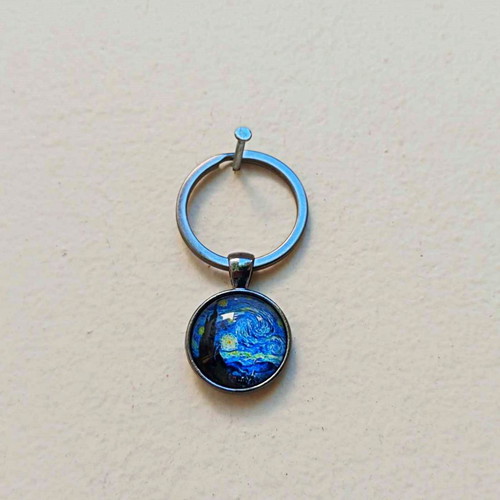 Starry Night keychain new stainless steel
