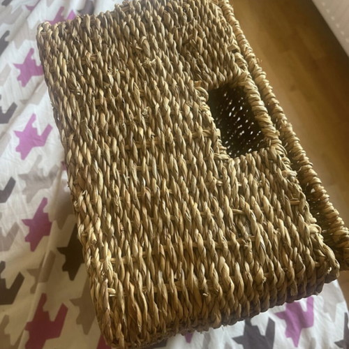 Wicker baskets set of 2, like new