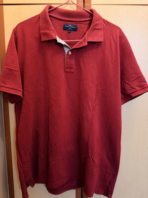 Oxford Company Polo shirt XL burgundy piqué cotton like new