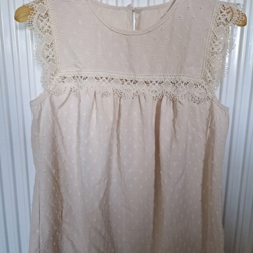 Shein blouse new, beige, size L