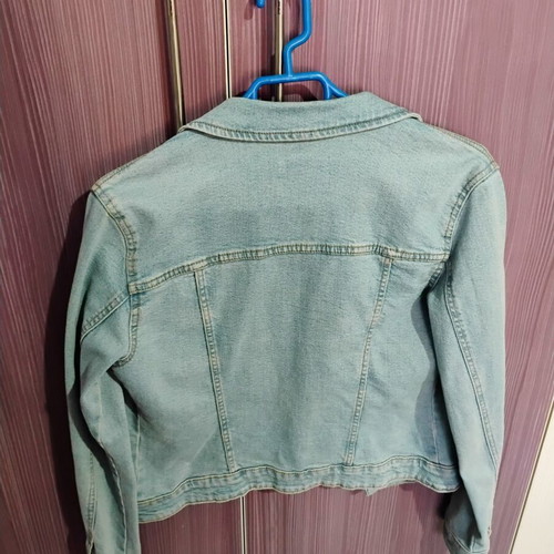 Bershka Light Blue Denim Jacket Size M Like New