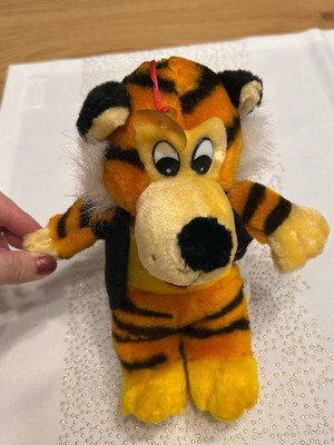 Tiger plush bear like new, medium size 18 cm