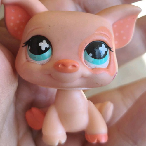 Littlest Pet Shop Pink Pig 622 used collectible figure Hasbro