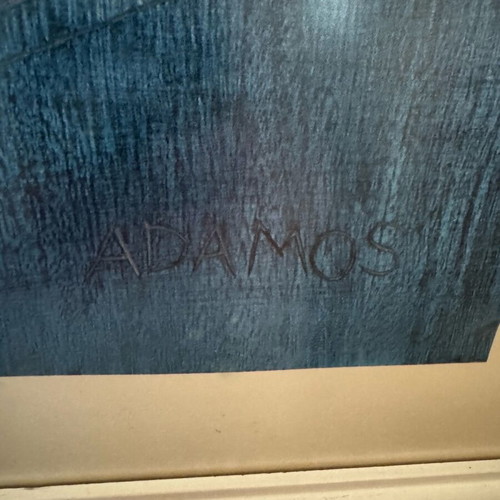 Antis Chatzhiadamos painting like new, framed poster 70x70 cm