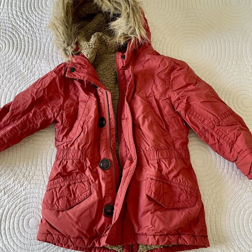Benetton parka jacket for boys, red, size 92 cm, age 2 years